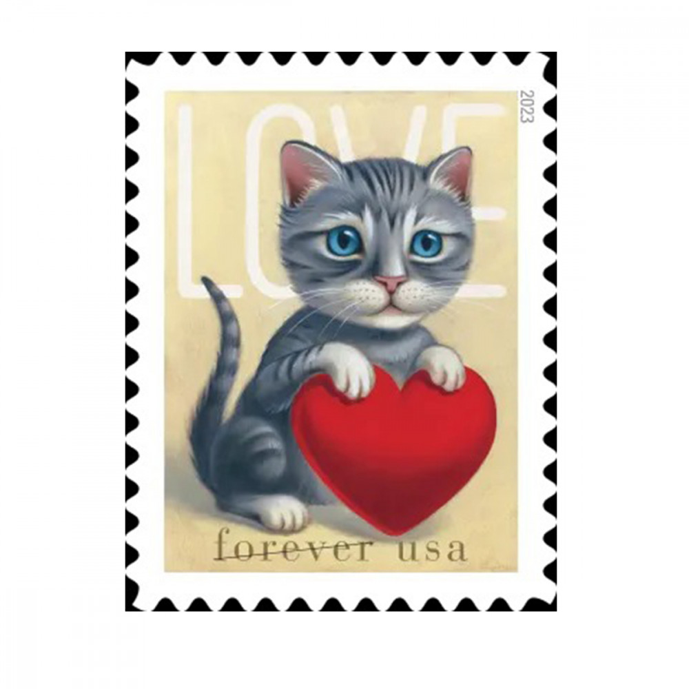 (2023) USPS Cat and Dog Love Forever Stamps